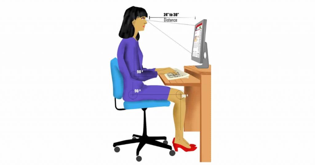 Sitting posture typing hindi