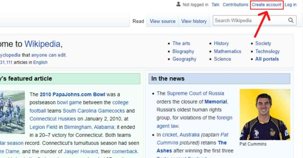 Wikipedia Account Create 