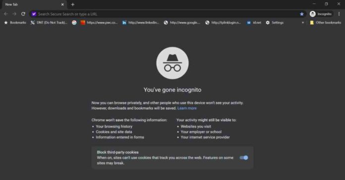 Incognito mode desktop