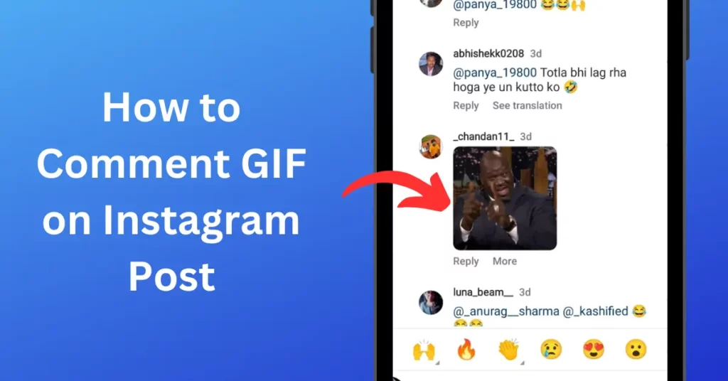How to Comment GIF on Instagram Post