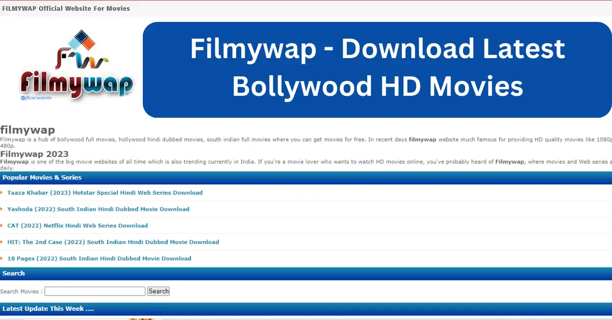 Filmywap 2023 Latest Bollywood HD Movies Download Free 1080p