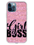 Girl Boss On Pink Sparkle UV Printed Soft Back Case Mobile Cover